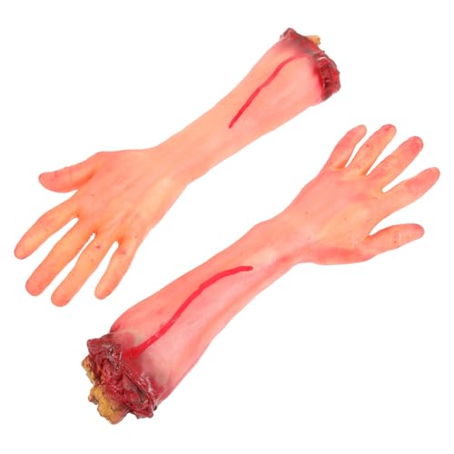 Hemobllo 2Stücke Gefälschte Abgetrennte Hände und Arme für Halloween Realistische Horror Requisite zur Dekoration von Gruselfesten Spukhäusern und Cosplay Events Hemobllo 2Stücke Gefälschte Abgetrennte Hände und Arme für Halloween Realistische Horror Requisite zur Dekoration von Gruselfesten Spukhäusern und Cosplay Events von Hemobllo