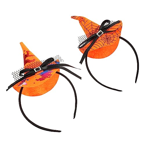 Hemobllo 2Stücke Halloween Stirnbänder mit Hexenhut Kostümaccessoires für Partys und Cosplay Design für Frauen für Halloween Dekoration von Hemobllo