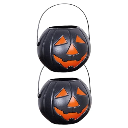 Hemobllo 2Stücke Halloween Süßigkeiten Eimer aus Handgefertigte Kürbisform für Leicht und Wiederverwendbar für Halloween Partys und Dekorationen Hemobllo 2Stücke Halloween Süßigkeiten Eimer aus Handgefertigte Kürbisform für Leicht und Wiederverwendbar für Halloween Partys und Dekorationen von Hemobllo