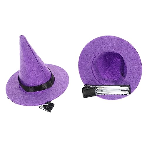 Hemobllo 2Stücke Hexenhut Haarclips für Halloween Charmantes Haarschmuck für Partys und Rollenspiele Farbdesign von Hemobllo