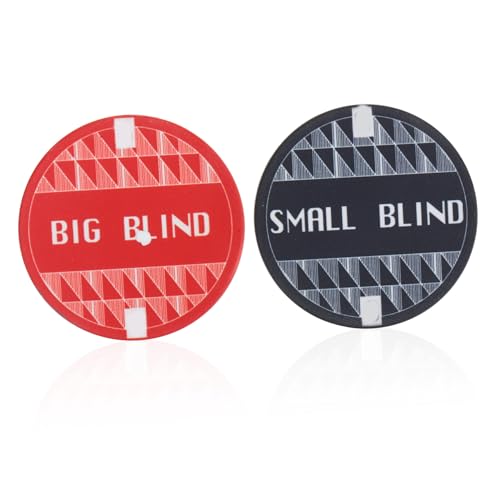 Hemobllo 2Stücke Keramik Pokerschutz für Kartenhändler Runde Dealer Buttons Robustes Pokerzubehör für Poker und Glücksspielabende Leicht und Tragbar für Innen von Hemobllo