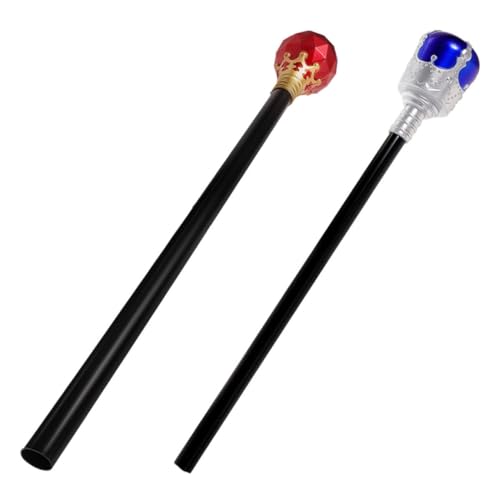 Hemobllo 2Stücke Königszepter für Teiliges Cosplay Zubehör und Party Dekoration für Halloween und Schulaufführungen Leicht und Stabil Hemobllo 2Stücke Königszepter für Teiliges Cosplay Zubehör und Party Dekoration für Halloween und Schulaufführungen Leicht und Stabil von Hemobllo