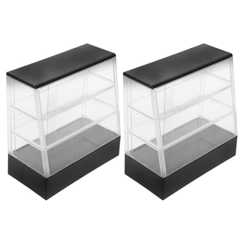 Hemobllo 2Stücke Kuchenschrank Puppenhaus Zubehör Schwarzer Kuchenständer Dekorative Vitrine für Miniaturen für Puppenhausmöbel und Kreative Gestaltung Hemobllo 2Stücke Kuchenschrank Puppenhaus Zubehör Schwarzer Kuchenständer Dekorative Vitrine für Miniaturen für Puppenhausmöbel und Kreative Gestaltung von Hemobllo