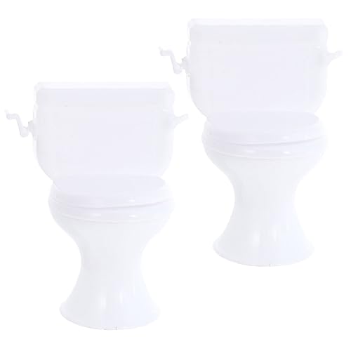 Hemobllo 2Stücke Mini Toilettenspielzeug für Puppenhaus Realistische Spielzeugtoilette aus Rollenspiele und Kreative Spielstunden für Geschenkidee Hemobllo 2Stücke Mini Toilettenspielzeug für Puppenhaus Realistische Spielzeugtoilette aus Rollenspiele und Kreative Spielstunden für Geschenkidee von Hemobllo