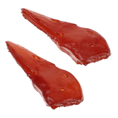 Hemobllo 2 Stück Künstliche Entenköpfe Realistische Lebensmittelmodelle für Fotografie und Dekoration Kunstfleisch für Küche und Veranstaltungen von Hemobllo