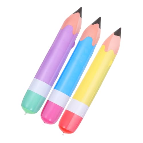 Hemobllo 3 Stück Teiliges Aufblasbare Jumbo Bleistift Ballons aus Robustem PVC Farbenfrohe Schul und Partydekoration Langlebig Praktisch und Kindgerecht für Klassenzimmer und von Hemobllo