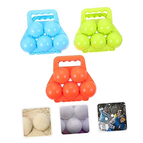 Hemobllo 3 Stück Teiliges Kunststoff Schneeballformer für Familien Ergonomische Schneeballzange für Outdoor Winterspiele Langlebig Einfache Handhabung Schützt vor Kälte bei Zufällige Farbe von Hemobllo