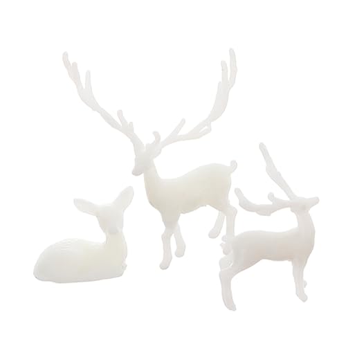 Hemobllo 3 Stück Teiliges Resin Elch Miniatur Kleine Elchfiguren für DIY Mikrolandschaft Terrarien Dekoration Langlebige Kleine Elchdeko für Garten Bonsai Tisch von Hemobllo