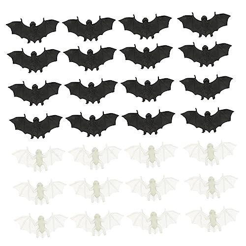 Hemobllo 30Stücke Teiliges Halloween Fledermaus Deko Realistische Streichrequisiten für Unvergessliche Gruselpartys für Fenster Tische und Mehr aus Robustem Gefertigt von Hemobllo