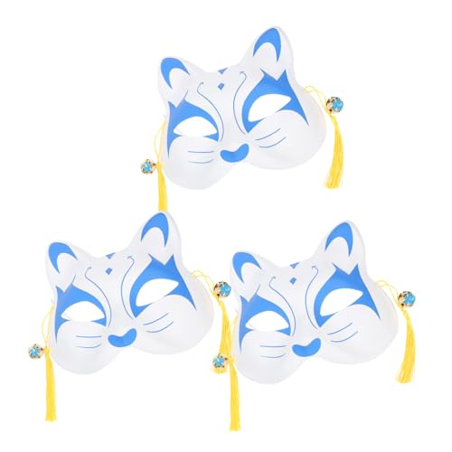 Hemobllo 3Stücke Farbige Halbmaske Fuchs Maske für Maskerade Halloween Kostümparty Tiermaske mit Quasten Glocken für Karneval Fasching Hemobllo 3Stücke Farbige Halbmaske Fuchs Maske für Maskerade Halloween Kostümparty Tiermaske mit Quasten Glocken für Karneval Fasching von Hemobllo