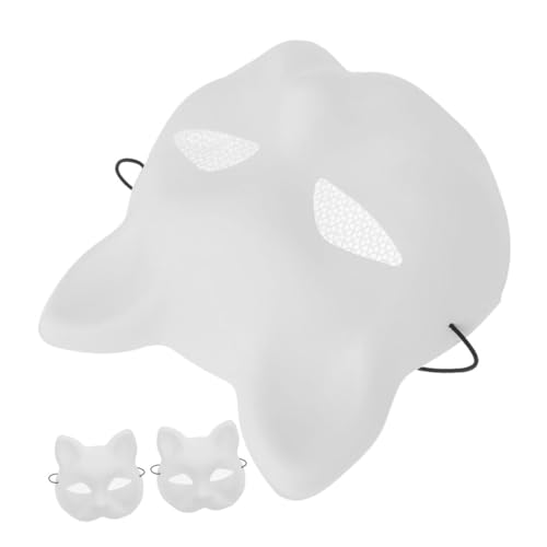 Hemobllo 3Stücke Katzenmasken zum Bemalen Leere DIY Maskerade Katzenmasken für Halloween und Cosplay Atmungsaktive Mattweiße Maskenbasis für Kreative Gestaltung und Partys Hemobllo 3Stücke Katzenmasken zum Bemalen Leere DIY Maskerade Katzenmasken für Halloween und Cosplay Atmungsaktive Mattweiße Maskenbasis für Kreative Gestaltung und Partys von Hemobllo
