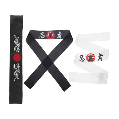Hemobllo 3Stücke Teiliges Stirnband für Karate und Cosplay Komfortable und Langlebige Japanische Bandanas für Männer für Themenpartys und Stilvolles Design Hemobllo 3Stücke Teiliges Stirnband für Karate und Cosplay Komfortable und Langlebige Japanische Bandanas für Männer für Themenpartys und Stilvolles Design von Hemobllo