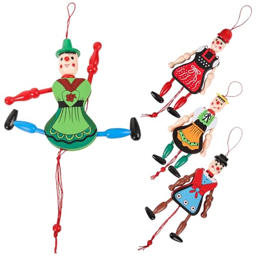 Hemobllo 4 Stück Marionettenpuppen aus Holz, Marionettenpuppen mit Zugschnur Und Beweglichen Armen Und Beinen, Interaktives Spielzeug für Eltern-Kind-spaß, Zufällige Stile Hemobllo 4 Stück Marionettenpuppen aus Holz, Marionettenpuppen mit Zugschnur Und Beweglichen Armen Und Beinen, Interaktives Spielzeug für Eltern-Kind-spaß, Zufällige Stile von Hemobllo