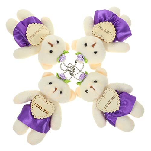 Hemobllo 4 Stück Paarbärte Puppe Tragen Bären Plüsch Nettes Tierdekor Süßes Tier Strauß Mini-kuschelbär Hochzeitsbär Kleiner Ausgestopfter Bär Kuscheltier Kleiner Bär Violett Pp Baumwolle Hemobllo 4 Stück Paarbärte Puppe Tragen Bären Plüsch Nettes Tierdekor Süßes Tier Strauß Mini-kuschelbär Hochzeitsbär Kleiner Ausgestopfter Bär Kuscheltier Kleiner Bär Violett Pp Baumwolle von Hemobllo