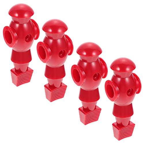 Hemobllo 4 Stück Pokerspieler klein Attrappen -Kickerautomat Fußball Tabletop -Spiel Kickerspieler Ersatz Ersatzkicker Herren rot Kickerfigur Ersatzspieler für Tischkicker Harz von Hemobllo