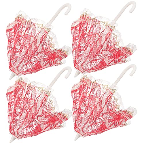 Hemobllo 4 Stück Regenschirmspielzeug klein Puppenschirm Schirmdekor Kinderschirmmodell Regenschirm -Regenschirm-Dekoration Plastik Zufällige Farbe von Hemobllo