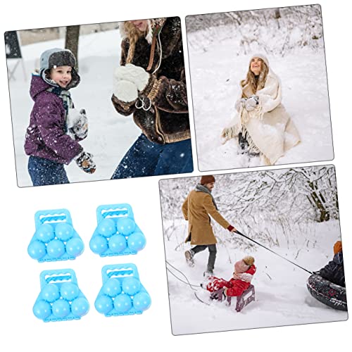 Hemobllo 4 Stück Teiliges Maker Schnelle Runde Schneeclips Sicherer Outdoor für Winter Schneeballschlachten Glatte Oberfläche Farbige Zufallsauswahl Zufällige Farbe Zufällige Farbe von Hemobllo