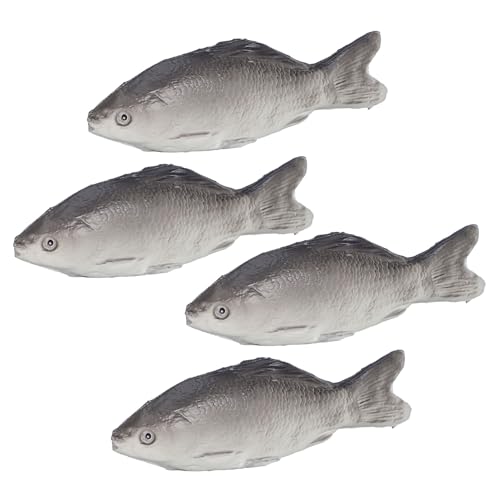 Hemobllo 4 Stück Teiliges Realistisches Fischmodell PU Imitation Fischform Dekoration für Zuhause und Schreibtisch Langlebig Detailreich von Hemobllo