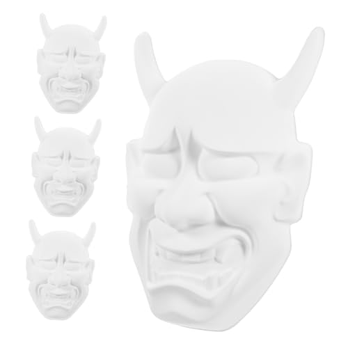 Hemobllo 4 Stück Weiße DIY Monstermasken aus PVC ohne Unbemalt zum Bemalen und Gestalten Bastelset für Faschingsparty und Kindergeburtstag Hemobllo 4 Stück Weiße DIY Monstermasken aus PVC ohne Unbemalt zum Bemalen und Gestalten Bastelset für Faschingsparty und Kindergeburtstag von Hemobllo