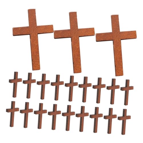 Hemobllo 40Stücke Holzkreuze Charms Dekorative Anhänger für DIY Projekte Zubehör für Halloween Partys aus Langlebigem Holzmaterial Vielseitig Einsetzbar von Hemobllo