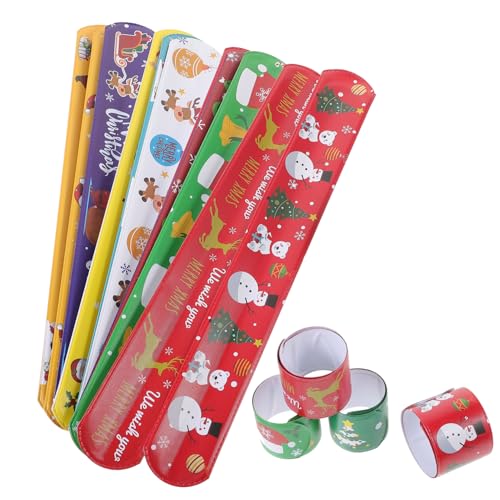 Hemobllo 48 Stück Teiliges Weihnachts Snap Armband mit Niedlichen Cartoon Motiven Flexible PVC Wristbands für Partygeschenke Leichte Hautfreundliche Xmas Slap Bracelets für Kinderfeiern Hemobllo 48 Stück Teiliges Weihnachts Snap Armband mit Niedlichen Cartoon Motiven Flexible PVC Wristbands für Partygeschenke Leichte Hautfreundliche Xmas Slap Bracelets für Kinderfeiern von Hemobllo