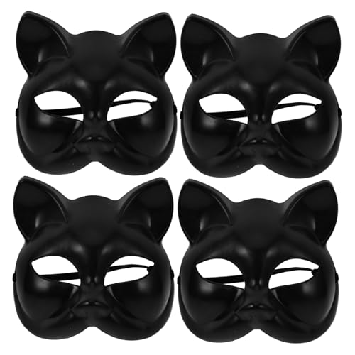 Hemobllo 4Stücke DIY Katzenmasken Schwarze Leere Masken für Karneval Halloween Cosplay Kreative Gestaltung für Kostümpartys und Theateraufführungen Unvergessliche Hemobllo 4Stücke DIY Katzenmasken Schwarze Leere Masken für Karneval Halloween Cosplay Kreative Gestaltung für Kostümpartys und Theateraufführungen Unvergessliche von Hemobllo
