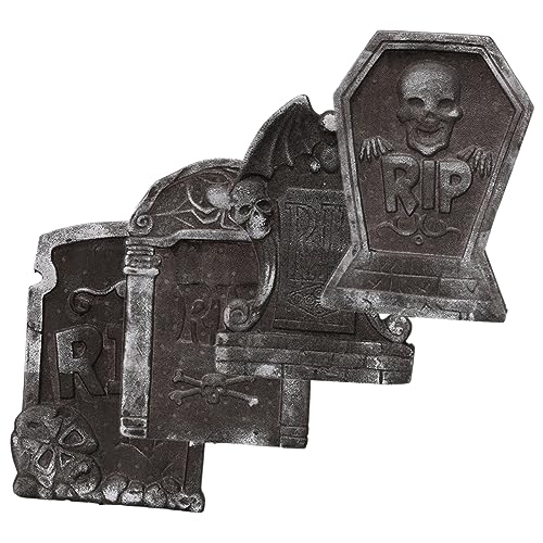 Hemobllo 4Stücke Halloween Grabstein Dekoration Realistische Schaumstoffe für Spukhaus und Garten Zufälliger Stil Gruselige für Halloween Partys Hemobllo 4Stücke Halloween Grabstein Dekoration Realistische Schaumstoffe für Spukhaus und Garten Zufälliger Stil Gruselige für Halloween Partys von Hemobllo