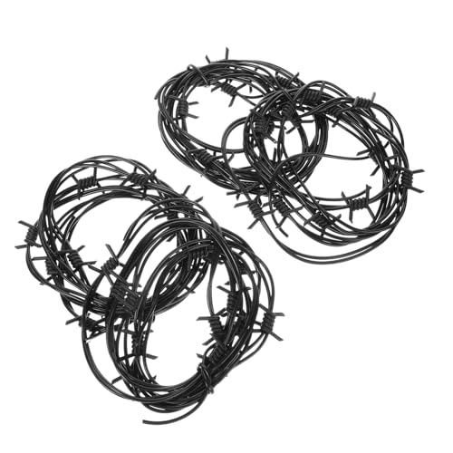 Hemobllo 4Stücke Halloween Stacheldraht Requisiten Realistische Schwarze für Spukhäuser und Partys Vielseitig Einsetzbar Kreative Dekoration für Halloween Events Leicht von Hemobllo