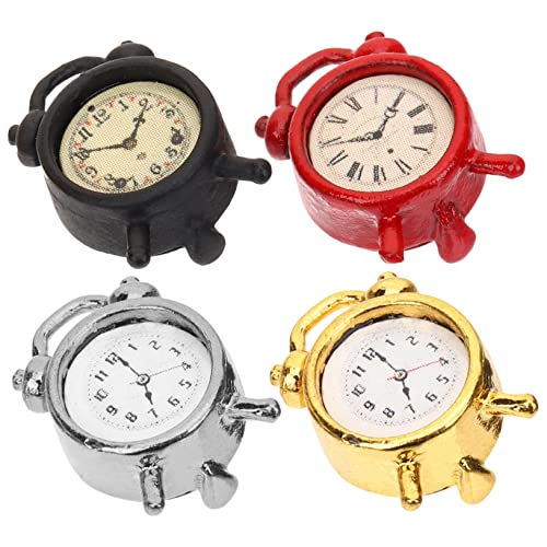 Hemobllo 4Stücke Maßstab Retro Miniaturuhr für Puppenhaus Wohnkultur Foto Requisiten Fantasievolles Goldziffernfarbe Zufällig Hemobllo 4Stücke Maßstab Retro Miniaturuhr für Puppenhaus Wohnkultur Foto Requisiten Fantasievolles Goldziffernfarbe Zufällig von Hemobllo