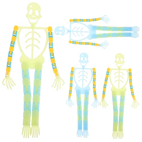 Hemobllo 4Stücke Skelett Handyhalterung Flexibler Tischständer für Halloween Deko und Leuchtendes Design für für Schreibtisch und Feierlichkeiten von Hemobllo