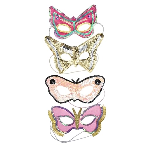 Hemobllo 4Stücke Teiliges von Eleganten Butterfly Masken für Frauen Verstellbare Augenmasken für Karneval Halloween Cosplay Kostümpartys für Outfit von Hemobllo