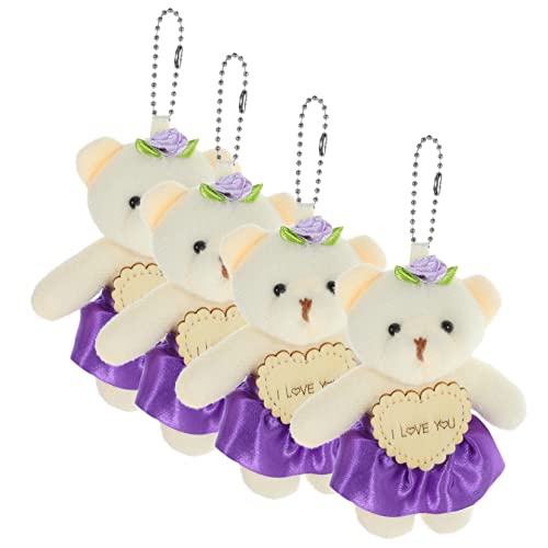Hemobllo 4Stücke Zarter Hochzeitsstraußbär Gefüllte Bärenpuppen für DIY Bouquets Hochzeitsdekoration Niedliche Bärenanhänger Hemobllo 4Stücke Zarter Hochzeitsstraußbär Gefüllte Bärenpuppen für DIY Bouquets Hochzeitsdekoration Niedliche Bärenanhänger von Hemobllo