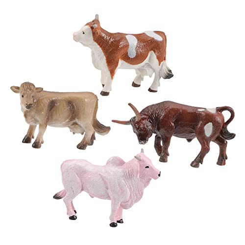 Hemobllo 4stücke Miniatur Kühe Figuren Dekorative Bonsai Kühe Robustem Kunststoff Für Schreibtisch Und Mikrolandschaften Mini Tiermodelle Als Wohnaccessoire von Hemobllo