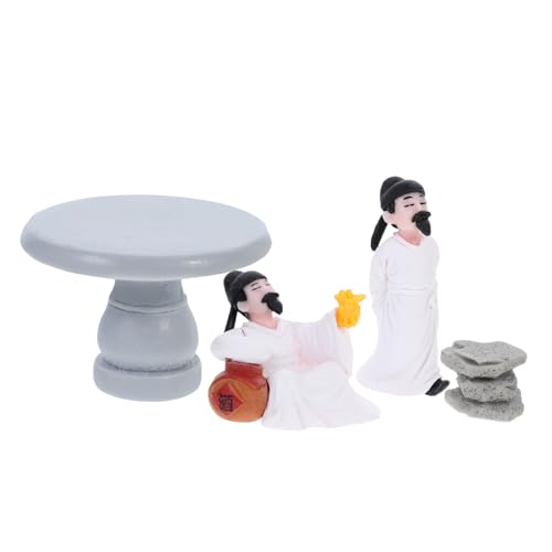 Hemobllo 4stücke Teiliges Miniatur Tisch Und Stühle Für Mikrolandschaften Vintage Deko Für Terrarien Zen- Und Bonsai Vielfältige Farbvariationen Für Kreative -projekte von Hemobllo