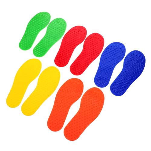 Hemobllo 5 Paar Taktile Massage Hand Und Fußabdrücke Sensorisches Pad Bodenmarkierungen Teppich Punktmarkierungen Sensorisches Crash Pads Für Sensorisches Für Klassenzimmer von Hemobllo