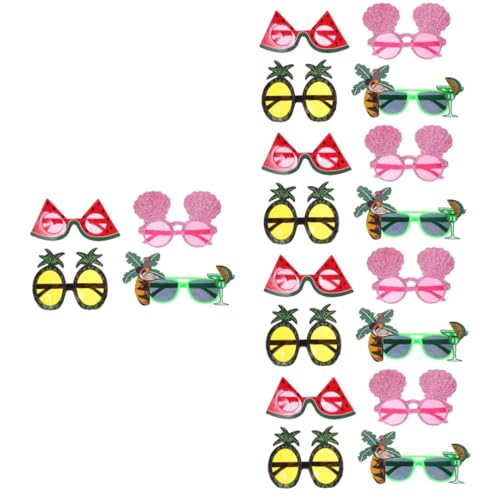 Hemobllo 5 Sätze Partybrille Lustige Brille Luau Partyzubehör Zum Thema Strand Party Sonnenbrille Tropische Sonnenbrille Strand Sonnenbrille Kostümgläser Stk 4 Stück * 5 von Hemobllo