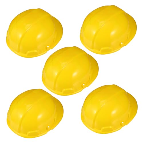 Hemobllo 5 Stück Teiliges Bauhelm aus Kunststoff Realistischer Schutzhelm für Jungen und Mädchen Kostengünstige Verkleidung für Baustellenparty und Fasching von Hemobllo