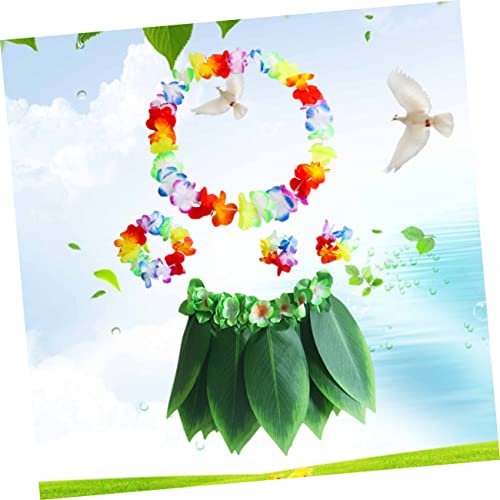 Hemobllo 5 Stück Teiliges Hawaii Kostüm Set Grüne Rock mit Armbändern Stirnband Luau Party Zubehör Stretchbarer Blätterrock für Strand und Tropische Mottopartys Hemobllo 5 Stück Teiliges Hawaii Kostüm Set Grüne Rock mit Armbändern Stirnband Luau Party Zubehör Stretchbarer Blätterrock für Strand und Tropische Mottopartys von Hemobllo