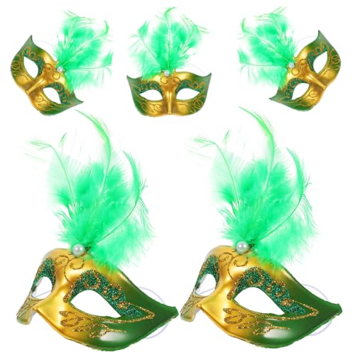 Hemobllo 5 Stück Teiliges Mini mit Weichen Federn Kreative Puppenmasken für Bequeme Dekoration für Halloween und Festveranstaltungen von Hemobllo