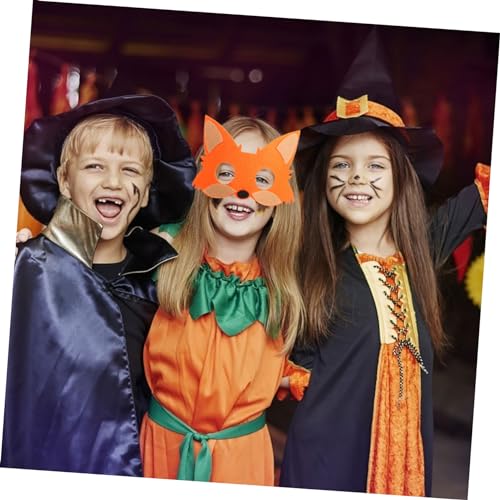 Hemobllo 5 Stück Teiliges Niedliche Filz Fuchs Halbmasken für Elastischem Band Wiederverwendbare Tiermasken für Halloween Karneval Waldtierkostüme und Partydeko Hemobllo 5 Stück Teiliges Niedliche Filz Fuchs Halbmasken für Elastischem Band Wiederverwendbare Tiermasken für Halloween Karneval Waldtierkostüme und Partydeko von Hemobllo