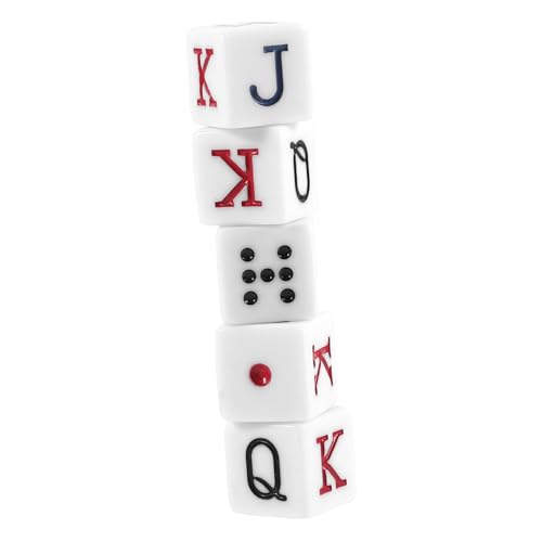 Hemobllo 5 Stück Teiliges Pokerwürfel aus Seitig mit Abrieb und Bruchfestigkeit Lustige Spielwürfel für Ktv Bars Familien und Partyspiele Praktische Requisiten mit Exzellenter Haptik von Hemobllo