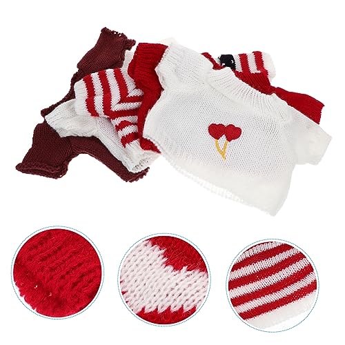 Hemobllo 5 Stück Teiliges Puppenkleidung aus Weichem Niedliche Pullover in Verschiedenen Designs Leicht und Komfortabel für Mädchen Puppenhaus Zubehör und Spielzeugkleidung von Hemobllo