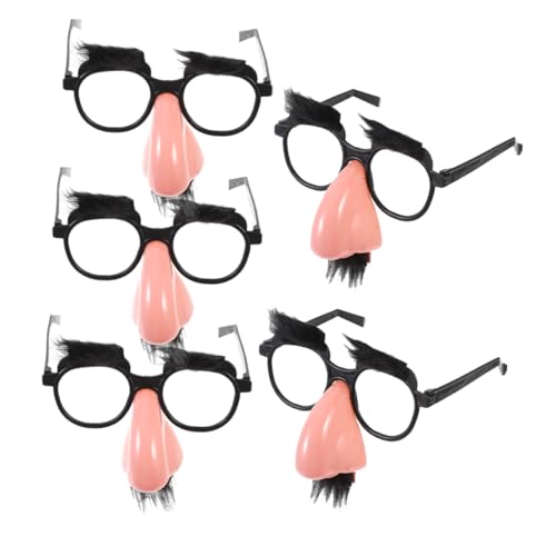 Hemobllo 5 Stück Teiliges Schwarze Party Brille mit Lustigem Bart und Großer Nase Kunststoff Kostümzubehör für Halloween und Karneval für Fasching und Verkleidungspartys Witzige Hemobllo 5 Stück Teiliges Schwarze Party Brille mit Lustigem Bart und Großer Nase Kunststoff Kostümzubehör für Halloween und Karneval für Fasching und Verkleidungspartys Witzige von Hemobllo