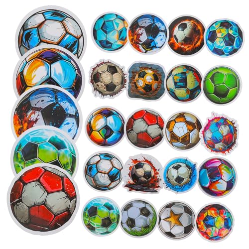 Hemobllo 50stücke Fußball Aufkleber Für Teens Wasserdichte Sportaufkleber Für Wasserflaschen Laptops Und Scrapbooking Für Fußballpartys Und von Hemobllo