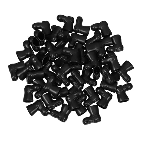 Hemobllo 50 Stück Mini Weihnachtsstiefel aus Detailreiche Mini Schuhe Dekoration für Puppenhäuser Kleine Weihnachtsfiguren Tischdeko DIY Zubehör Handliche Miniatur Weihnachtsstiefel von Hemobllo