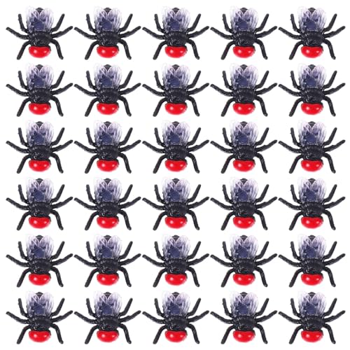 Hemobllo 50 Stück gefälschte Fliegenrequisiten, realistische Kunststoff-Insekten für Halloween-Streiche, Aprilscherze, Partyspaß von Hemobllo