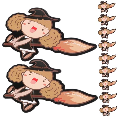 Hemobllo 50Stücke Lollipop Halter Karten Halloween Papiersüßigkeiten Halter für Kinderpartys Dekorative Lutscherhalter mit Niedlichem Hexen Design für Feiern und Events von Hemobllo