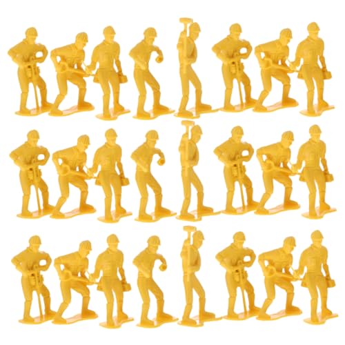 Hemobllo 54 Stück Teiliges Miniatur Set mit Realistischen Figuren Detailreiche Bauarbeiter Modelle Robustem Material Lebendige Gestaltung für Kreative und Bastelprojekte Baustellen von Hemobllo