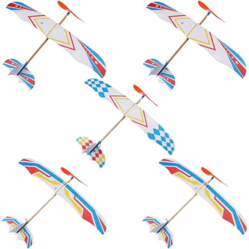 Hemobllo 5Stücke DIY Gummiband Flugzeug Lernspielzeug für Modell Segelflugzeuge Zufälligen Farben für Outdoor und Kreative Bastelprojekte Hemobllo 5Stücke DIY Gummiband Flugzeug Lernspielzeug für Modell Segelflugzeuge Zufälligen Farben für Outdoor und Kreative Bastelprojekte von Hemobllo