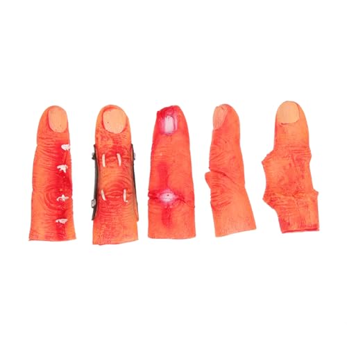Hemobllo 5Stücke Teiliges Halloween Gefälschte Fingerabdeckung Realistische Abgetrennte Blutfinger Requisiten für Gruselige Dekoration Spukhäusern und Halloween Partys Hemobllo 5Stücke Teiliges Halloween Gefälschte Fingerabdeckung Realistische Abgetrennte Blutfinger Requisiten für Gruselige Dekoration Spukhäusern und Halloween Partys von Hemobllo